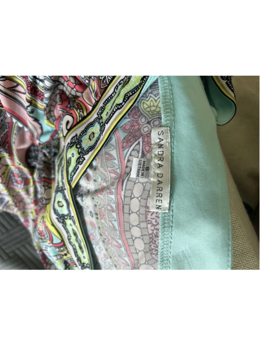 Sandra Daren Multicolor Dress In Size 8 - Picture 6 of 7